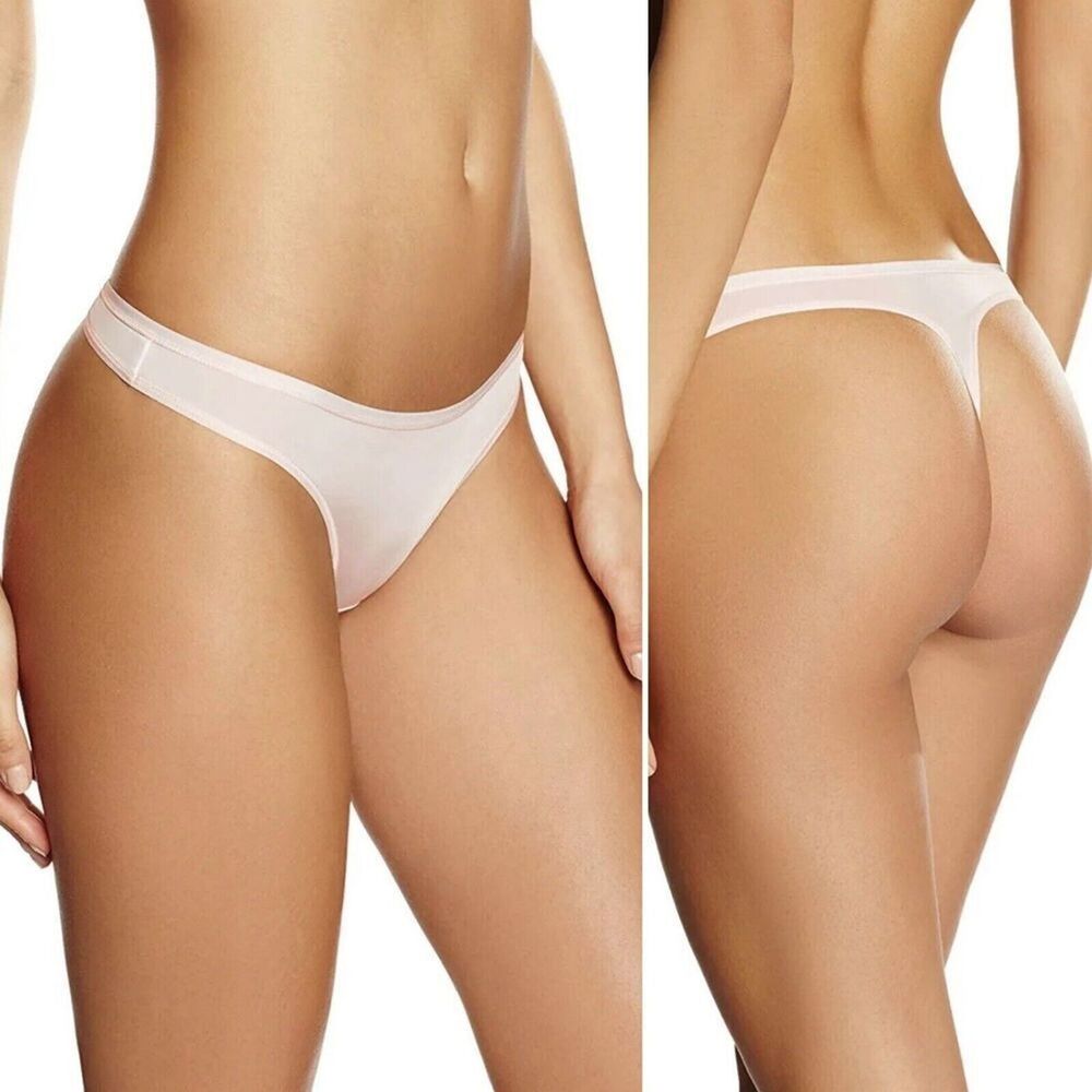 Iris & Lilly Women Body Smooth Microfiber Thong Panties Size M Pack of 5